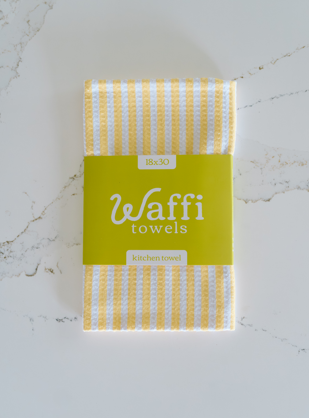 Lemon Stripe Waffi Towel
