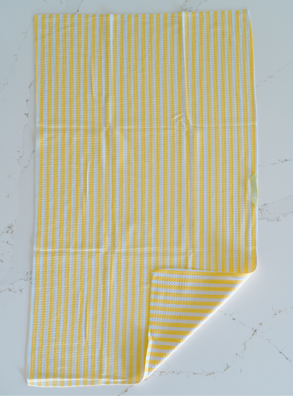 Lemon Stripe Waffi Towel