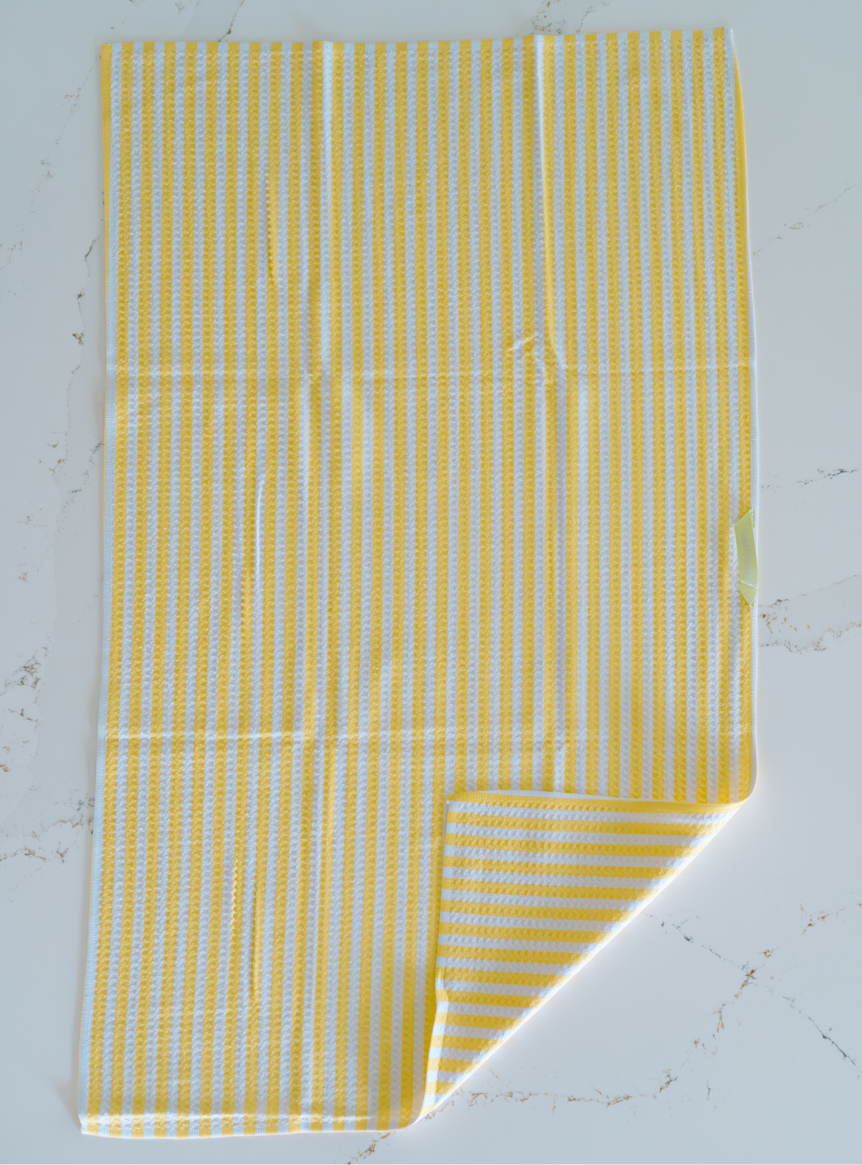 Lemon Stripe Waffi Towel