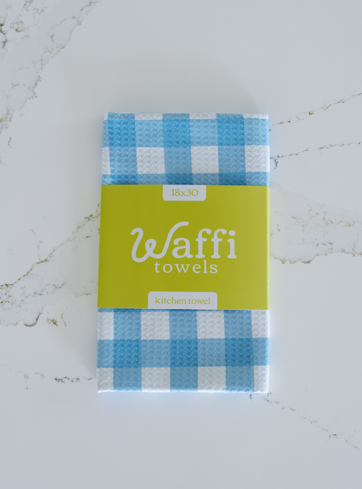 Blue Gingham Waffi Towel