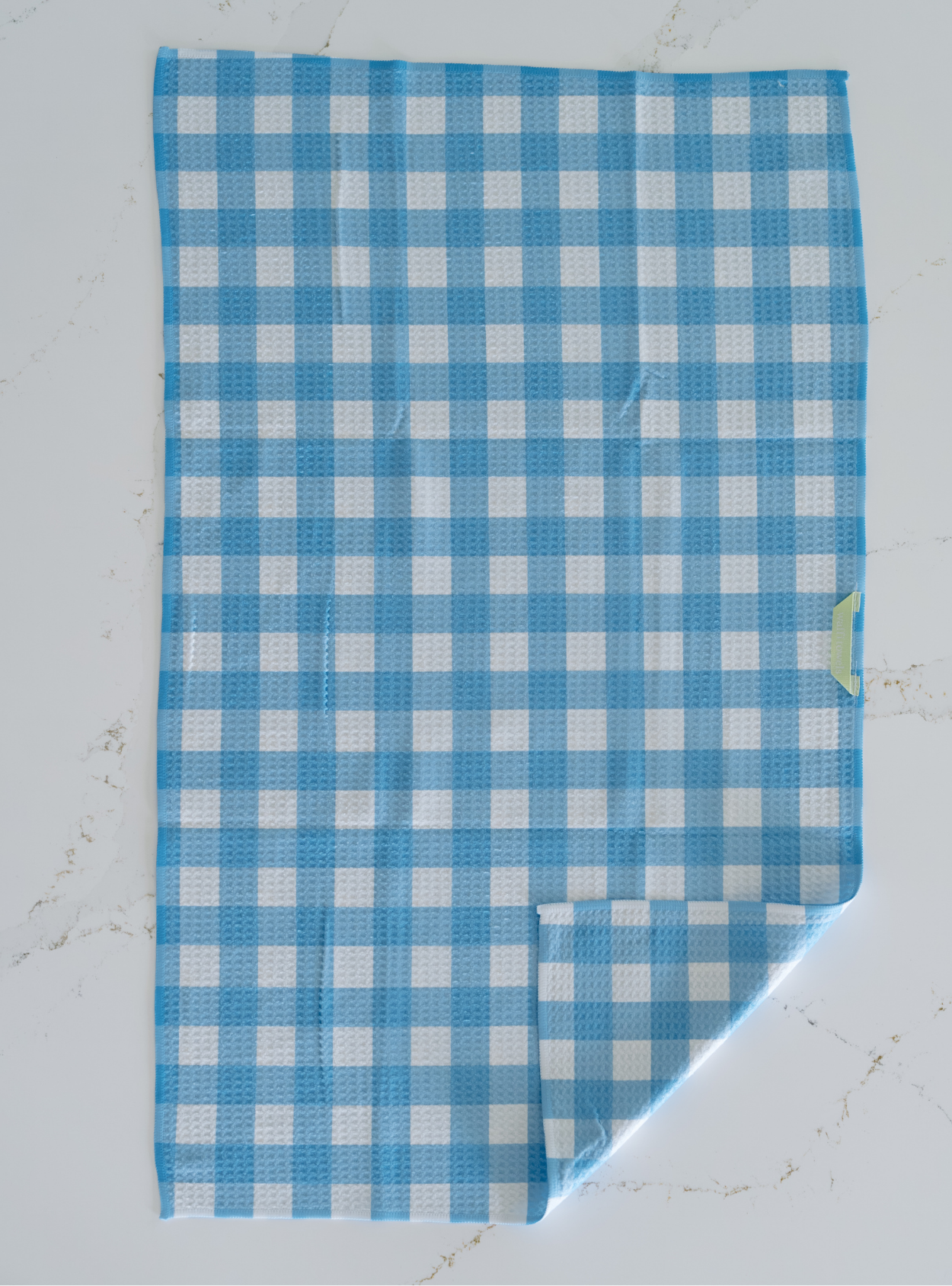 Blue Gingham Waffi Towel