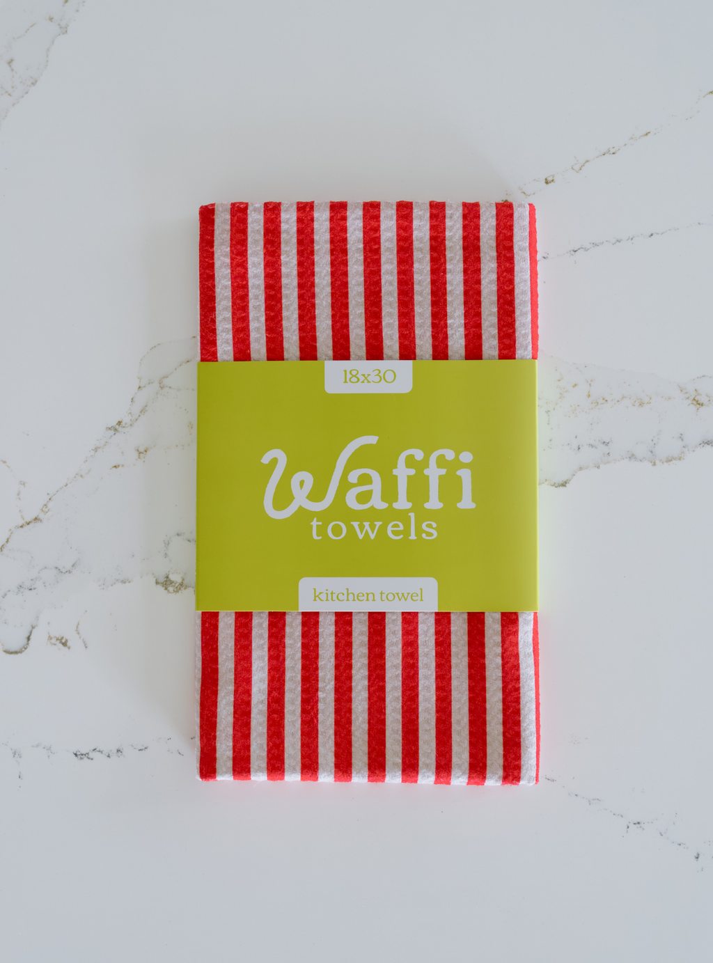 Tomato Stripe Waffi Towel