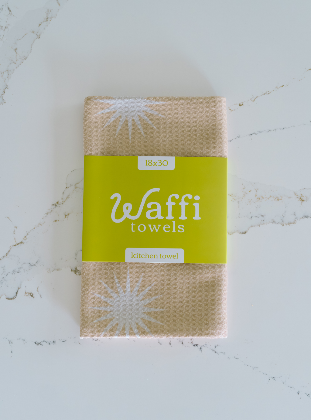 Beige Sparkle Waffi Towel