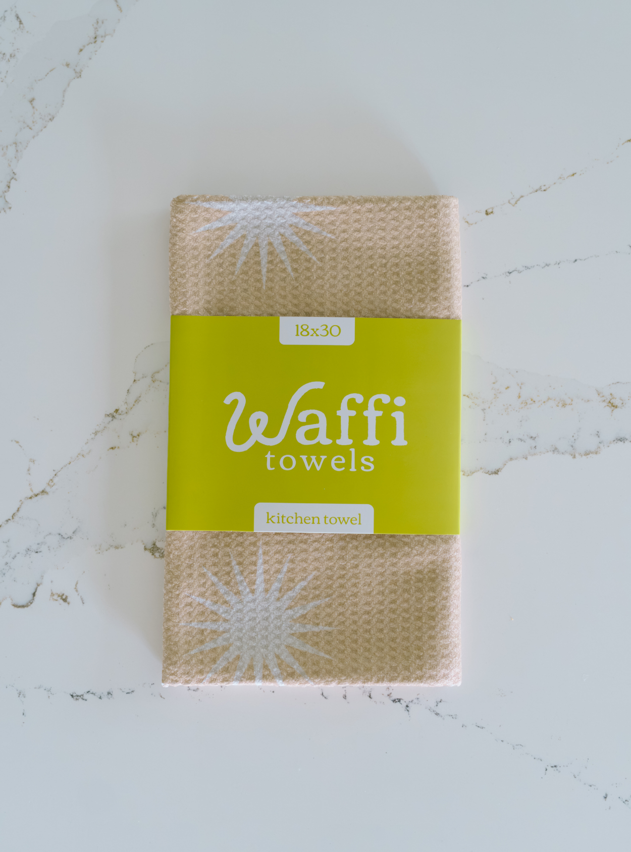 Beige Sparkle Waffi Towel
