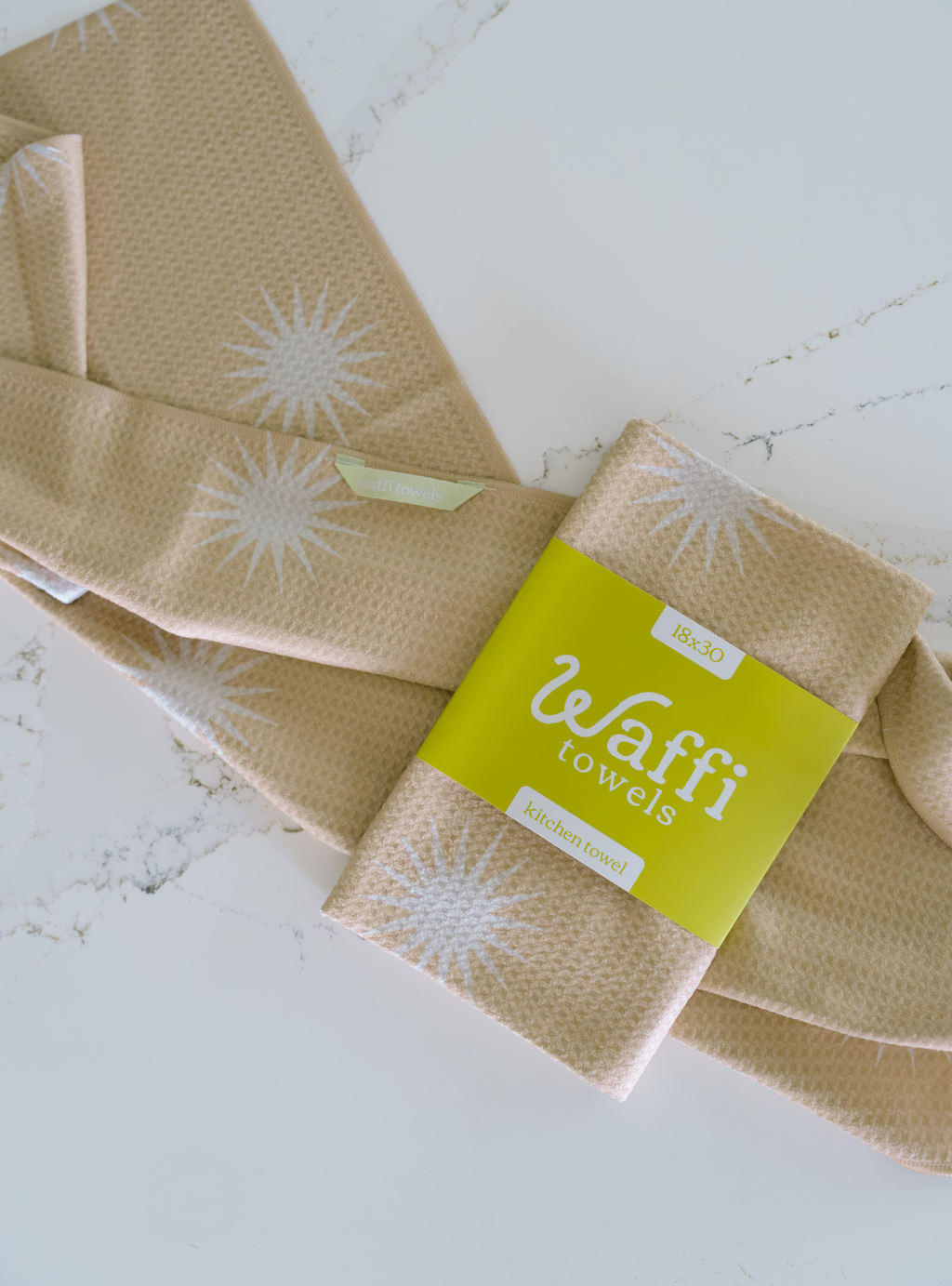 Beige Sparkle Waffi Towel